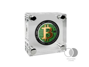 BITCOIN Silbermünze 1 Unze in exklusivem Design