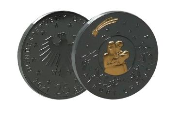 25 Euro Geburt Christi Sonderedition - Schwarzplatin und 24 Karat Gold