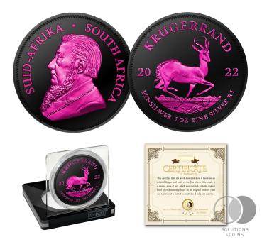 1 Unze Krügerrand 2022 - Obscura SPACE PLATINUM PINK Schwarzplatin Weltneuheit